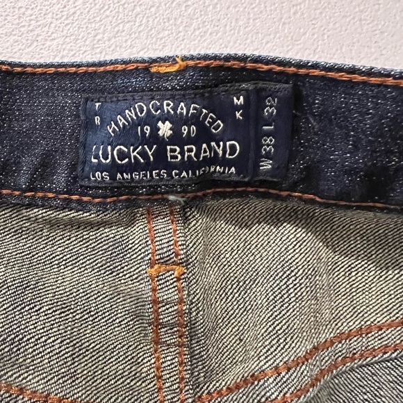 lucky brand Dark blue denim pants, size 38x32 straight cut pants - Picture 6 of 7